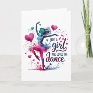 Cartão De Festividades Dança Retrô Apenas Uma Garota Que Ama Dançar