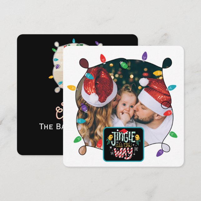 Cartão De Festividades Dançando ao som do sino ao longo do caminho (adici (Frente/Verso)