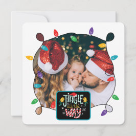 Cartão De Festividades Dançando ao som dos sinos (adicione suas fotos) Ca