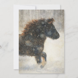 Cartão De Festividades Dançando Através da Neve