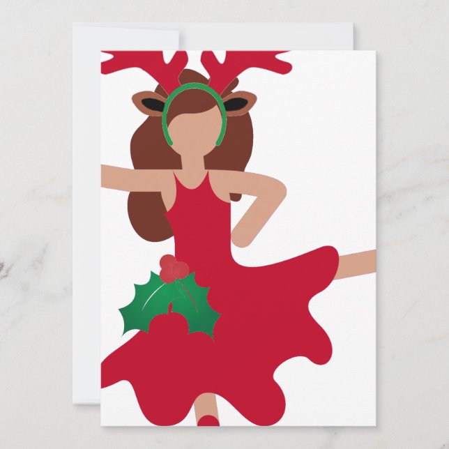 Cartão De Festividades dançarina do xmas flamenco emoji (Frente)