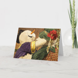 Cartão De Festividades dançarinos de neve do xmas