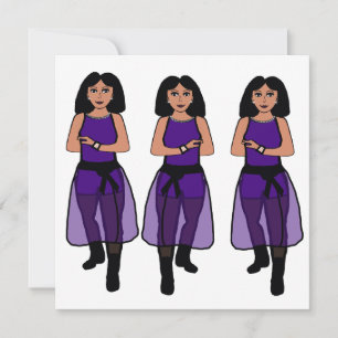 Cartão De Festividades Dancer Sheer Purple B