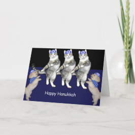 Cartão De Festividades Dancing Hanukkah Kitties