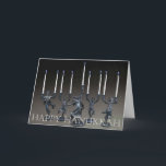 Cartão De Festividades Dancing Menorah Hanukkah Card<br><div class="desc">Original Hanukkah themed design based on a set of sculptures.</div>