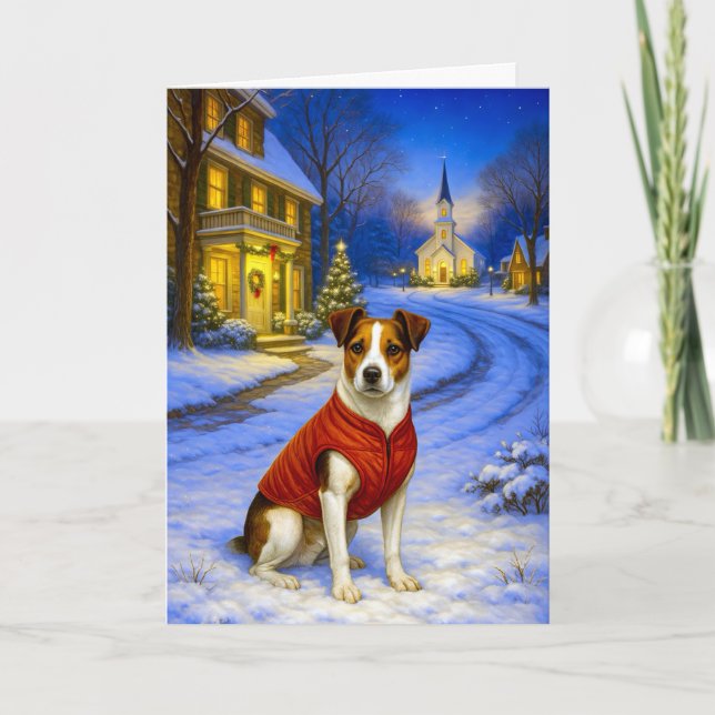 Cartão De Festividades Danish-Swedish Farm Dog Holiday Card (Frente)