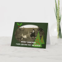 DAPPER MAN W/ DOG PIPE TOP HAT 1890 FOTO XMAS