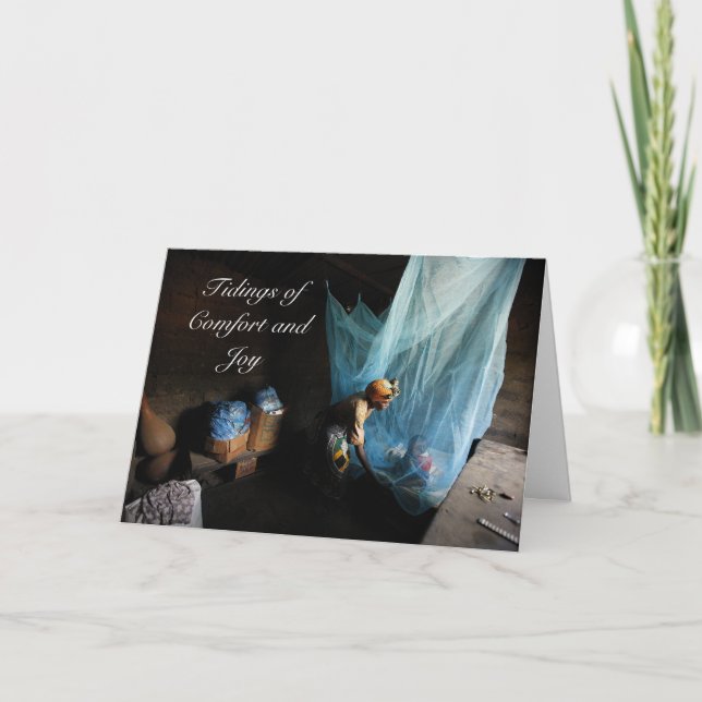 Cartão De Festividades Dar o presente da vida - Dar uma cama... - Persona (Frente)