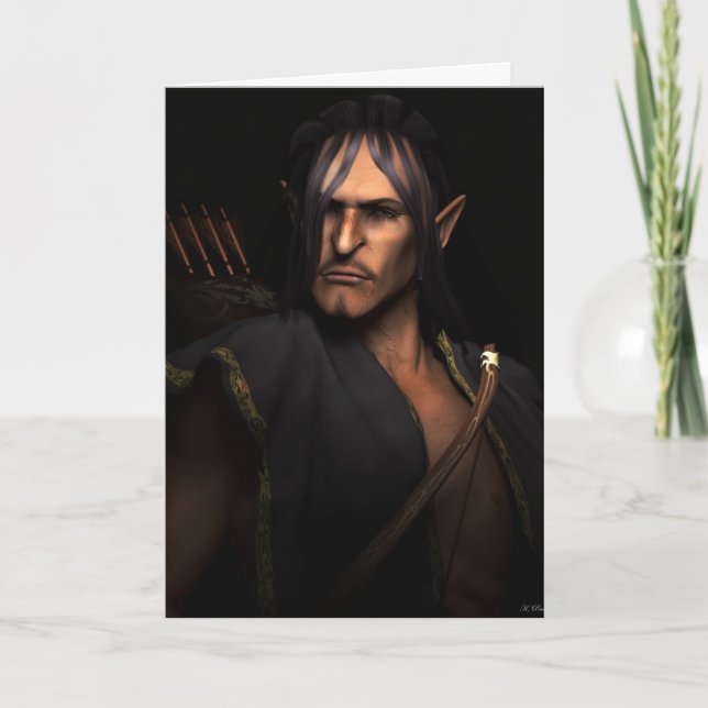 Cartão De Festividades Dark Elf (Frente)