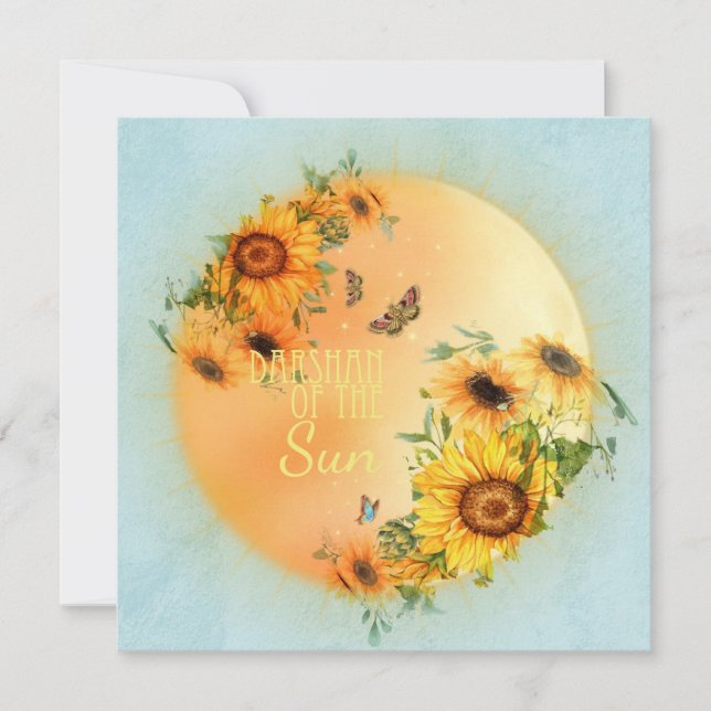 Cartão De Festividades DARSHAN of the Sun - Greeting Card (Frente)