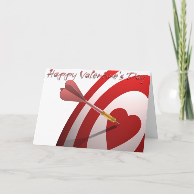 Cartão De Festividades Dart and Heart (Frente)