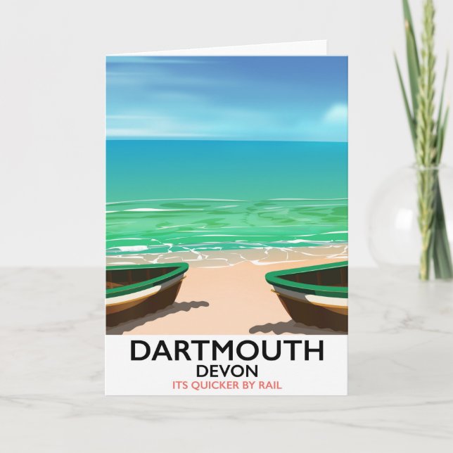 Cartão De Festividades Dartmouth Devon Beach poster (Frente)