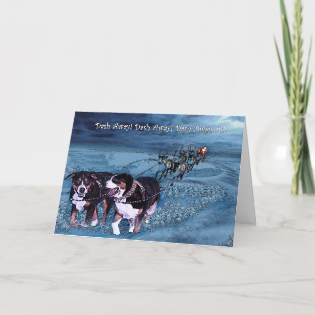 Cartão De Festividades Dash Away, Dash Away! (Frente)