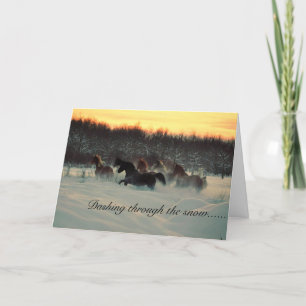 Cartão De Festividades Dashing Through the Snow