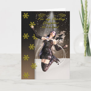 Cartão De Festividades daughter christmas card with fairy, browns