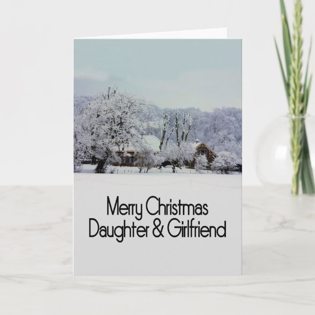Cartão De Festividades Daughter & Girlfriend Merry Christmas card (Frente)