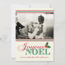 Cartão De Festividades De "cartão com fotos do feriado Joyeux Noel" da