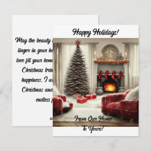 Cartão De Festividades De Nossa Casa Para a Sua