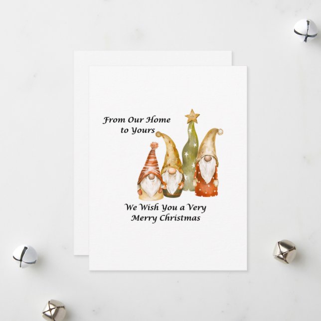 Cartão De Festividades De Nossa Casa para a Sua (Frente/Verso In Situ)