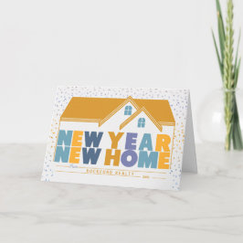 Cartão De Festividades de Realtor Ano Novo Nova Casa com Nome da Empresa