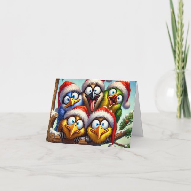 Cartão De Festividades De uma família louca para outra, (Frente)