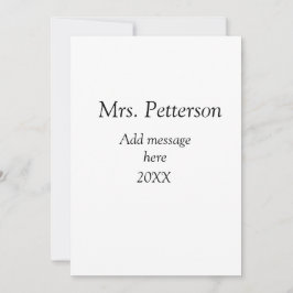 Cartão De Festividades De volta à apreciação dos professores da escola, a