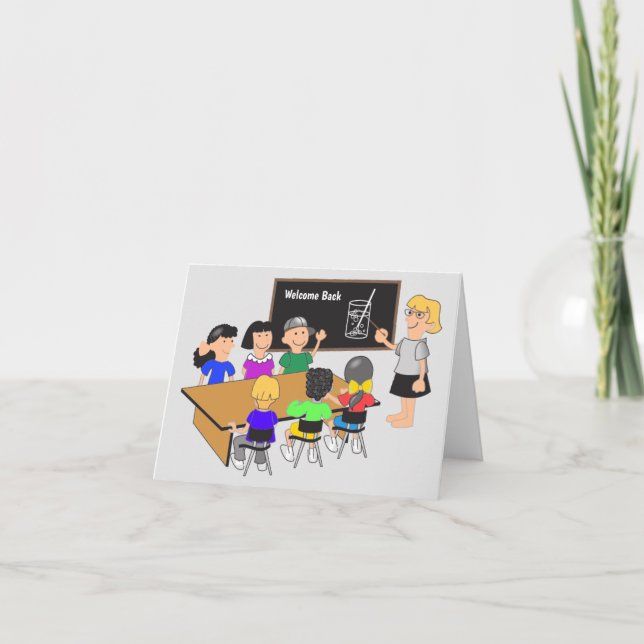 Cartão De Festividades De volta à escola Crianças (Frente)