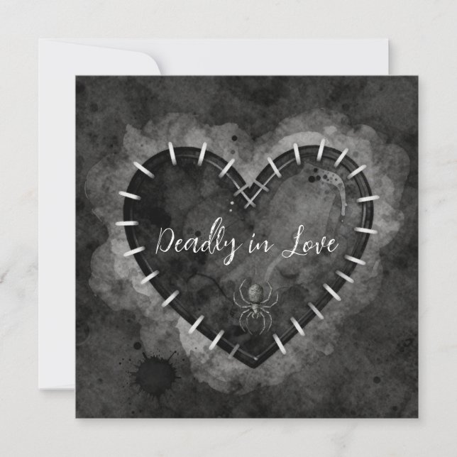 Cartão De Festividades "Deadly in Love" Love Card - Wednesday Style (Frente)