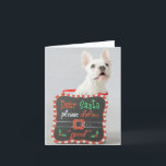Cartão De Festividades Dear Santa Define Good; French Bulldog; Christmas<br><div class="desc">This is a photo of my adorable French Bulldog,  Rx,  pronounced Rex. My Zazzle shop is named after him: Rx 4 Happiness. He is deaf,  but that does not slow him down at all. His spirit is an inspiration!!</div>