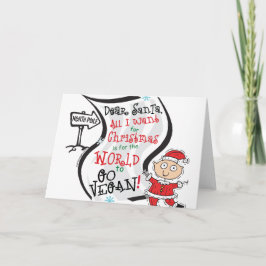 Cartão De Festividades Dear Santa Vegan Wish