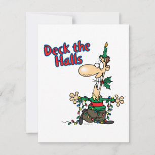 Cartão De Festividades deck the halls funny christmas cartoon