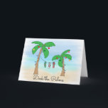 Cartão De Festividades Deck the Palms Tropical Beach Christmas<br><div class="desc">© CIndy Bendel All Rights Reserved.</div>