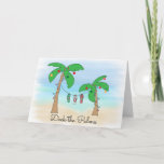 Cartão De Festividades Deck the Palms Tropical Beach Christmas<br><div class="desc">© CIndy Bendel All Rights Reserved.</div>