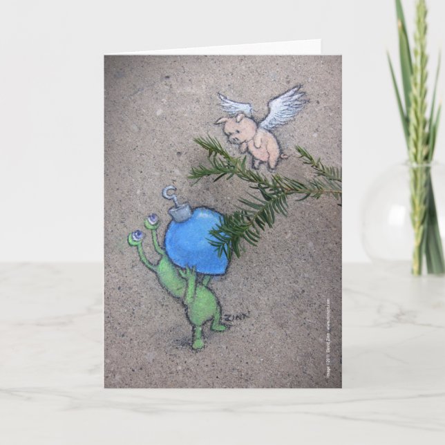 Cartão De Festividades decking boughs (Frente)