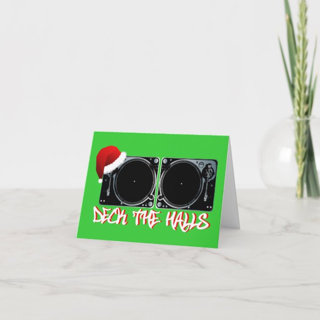 Cartão De Festividades deckthehalls (Frente)