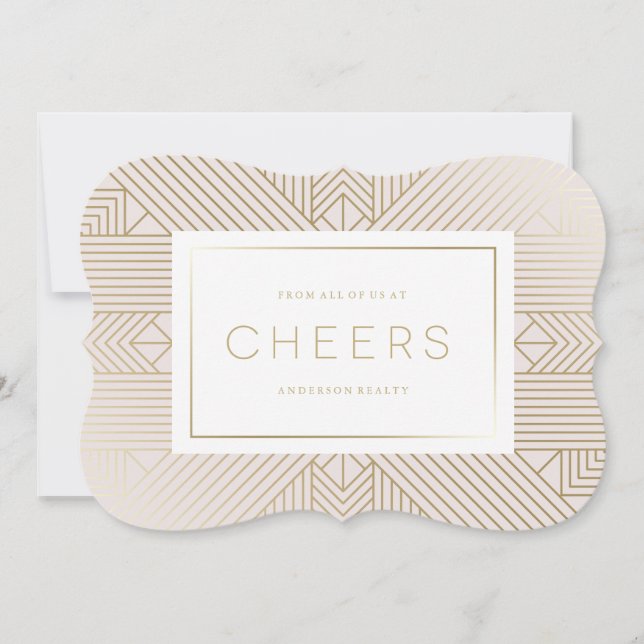 Cartão De Festividades Deco Cheers Corporate Holiday (Frente)
