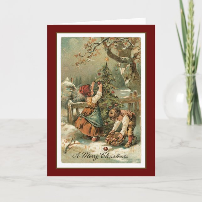 Cartão De Festividades Decoração da árvore (Frente)