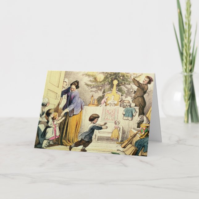 Cartão De Festividades Decoração da Árvore de Natal (Frente)