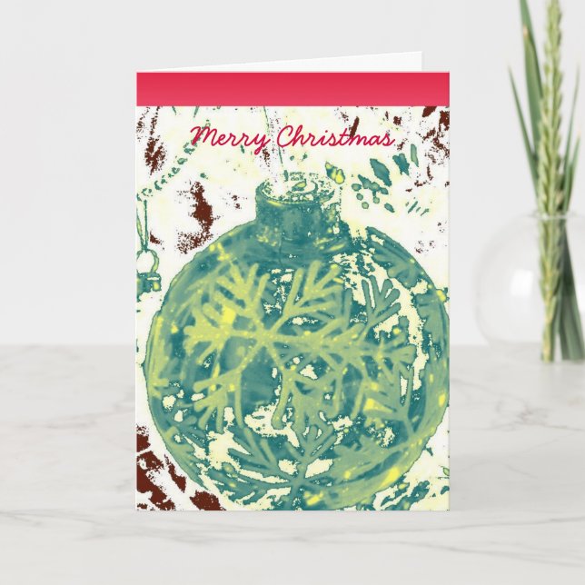 Cartão De Festividades Decoração do Floco de Neve de Natal (Frente)