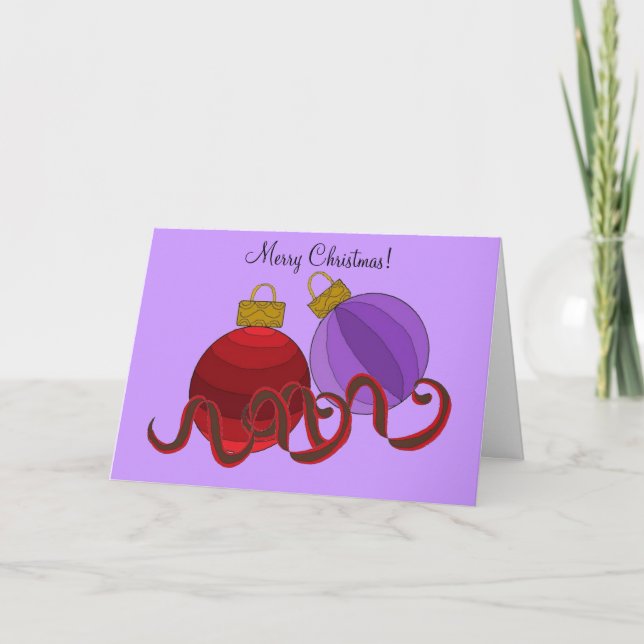 Cartão De Festividades Decorações de Árvores Espantosas (Frente)