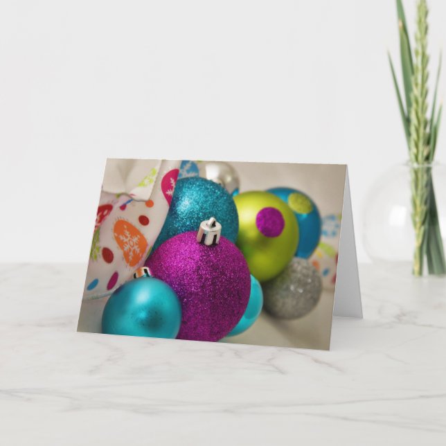 Cartão De Festividades Decorações de Natal (Frente)