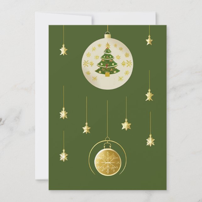 Cartão De Festividades Decorações Festivas de Feriado (Frente)