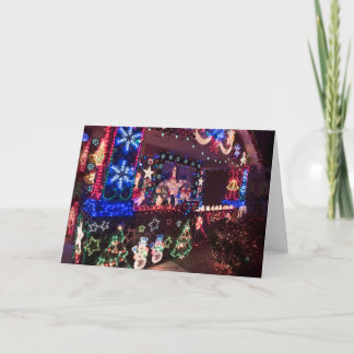 Cartão De Festividades Decorated House Holiday greeting card