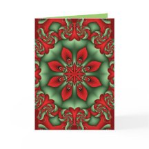 Decorative kaleidoscope Christmas card with Text