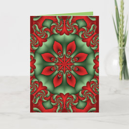 Cartão De Festividades Decorative kaleidoscope Christmas card with Text