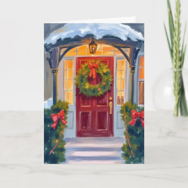 Cartão De Festividades Decore os Corredores | Natal Inverno Feriado Pinta