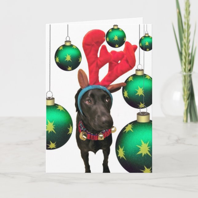 Cartão De Festividades Deer Santa (Frente)