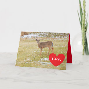 Cartão De Festividades Deer Valentine greeting card