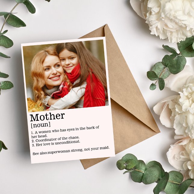 Cartão De Festividades Definição do Dicionário Super Mãe (Criador carregado)