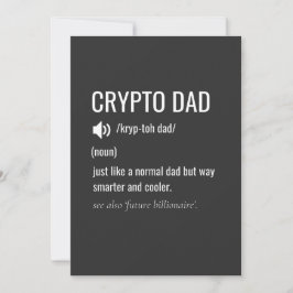 Cartão De Festividades Definição do Pai Crypto Dia dos Pais Bitcoin HODL